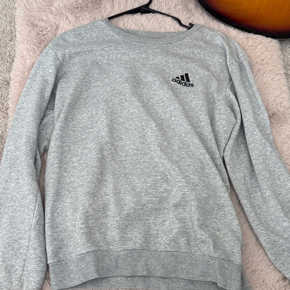 Adidas Heather Gray Crewneck Sweatshirt